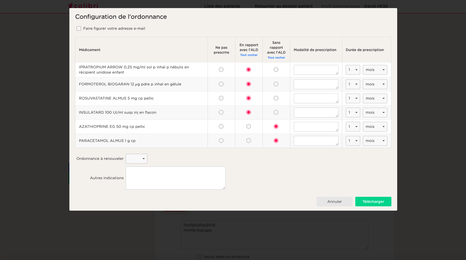 Traitement médicamenteux